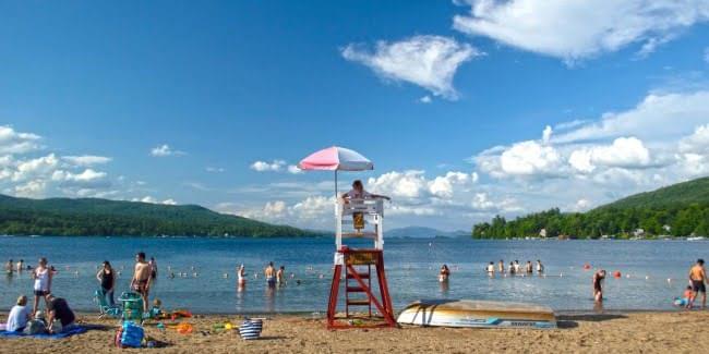 Million Dollar Beach on Lake George.